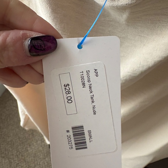 Size Small Mittoshop Ivory Tank Top - Picture 3 of 4